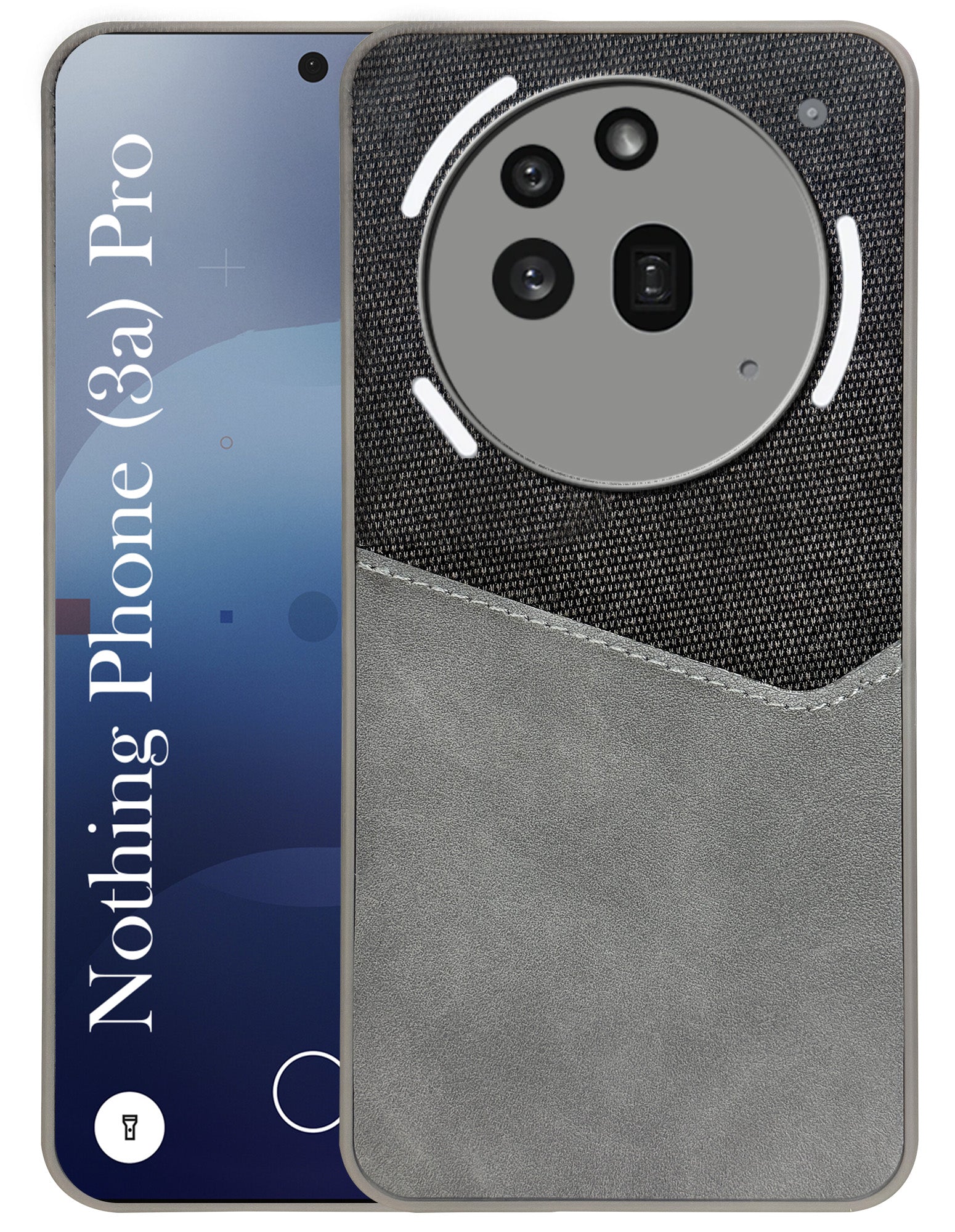 For Nothing Phone 3A Pro 5G Back Cover Case  (Dual PU Leather Stitch | Professional Minimalist | Soft and Flexible)