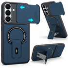 For Samsung Galaxy S26 5G Back Case Cover Metallic (Hybrid Armor Kickstand | Sliding Shutter Camera Protection | MagSafe Compatible)