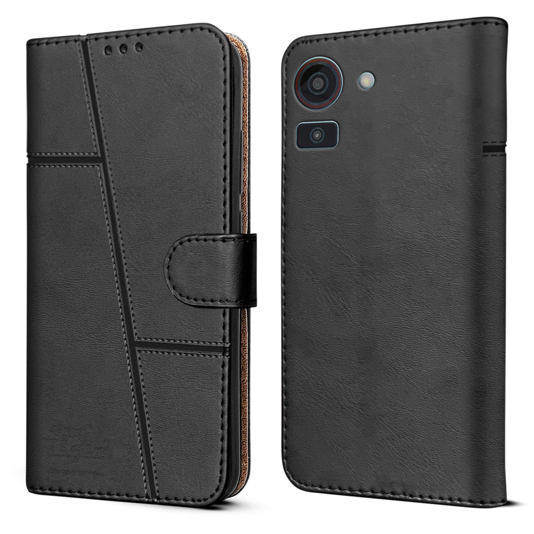 For Ai+ Pulse Flip Cover Case ( Stitched Leather with Magnetic Closure)
