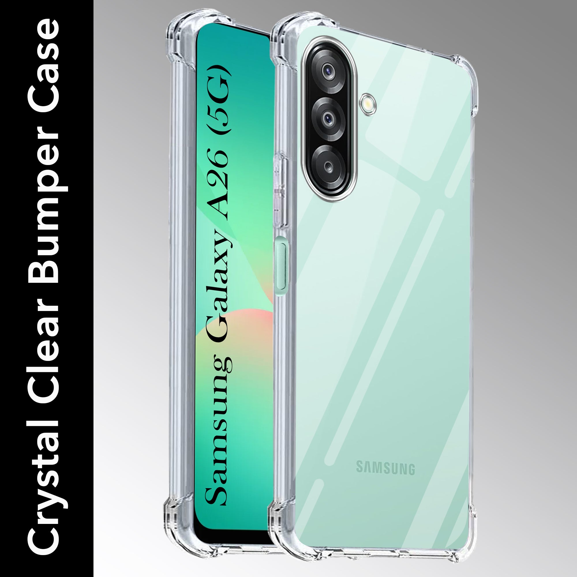 For Samsung Galaxy A26 5G Back Cover Shockproof Crystal-Clear (Drop & Camera Protection | Hard Polycarbonate)