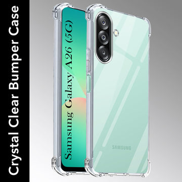 For Samsung Galaxy A26 5G Back Cover Shockproof Crystal-Clear (Drop & Camera Protection | Hard Polycarbonate)