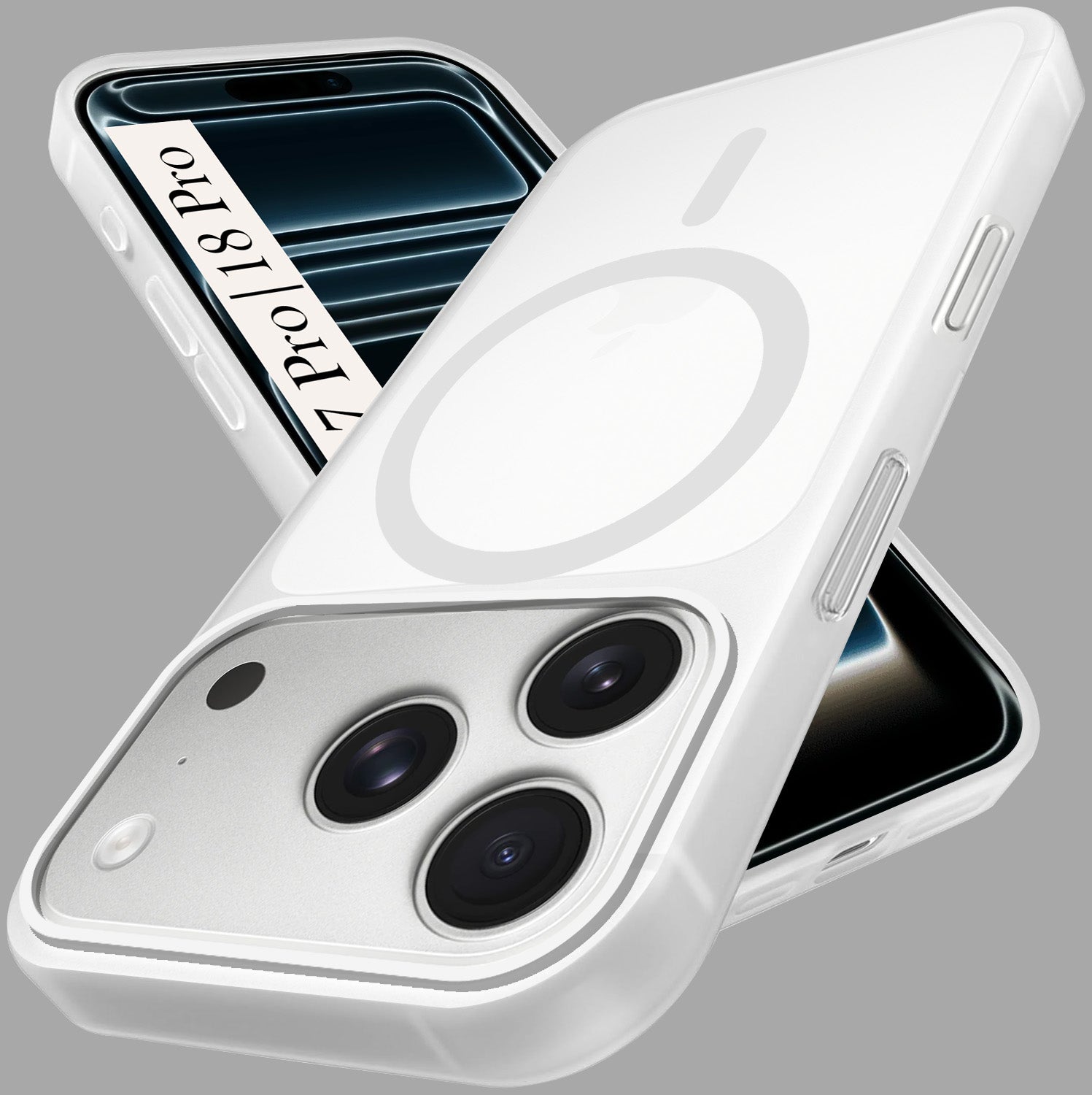 For iPhone 17 Pro | iPhone 18 Pro Back Cover Case (Frosted Matte Feel | MagSafe Compatible Wireless Charging)
