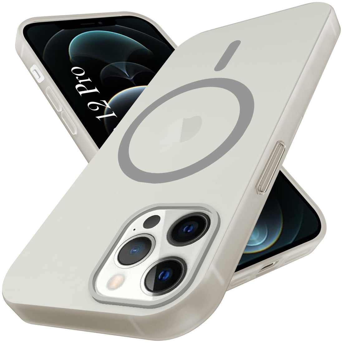 For Apple iPhone 12 Pro Back Cover Case (Frosted Matte Feel | MagSafe Compatible Wireless Charging | Polycarbonate Material)