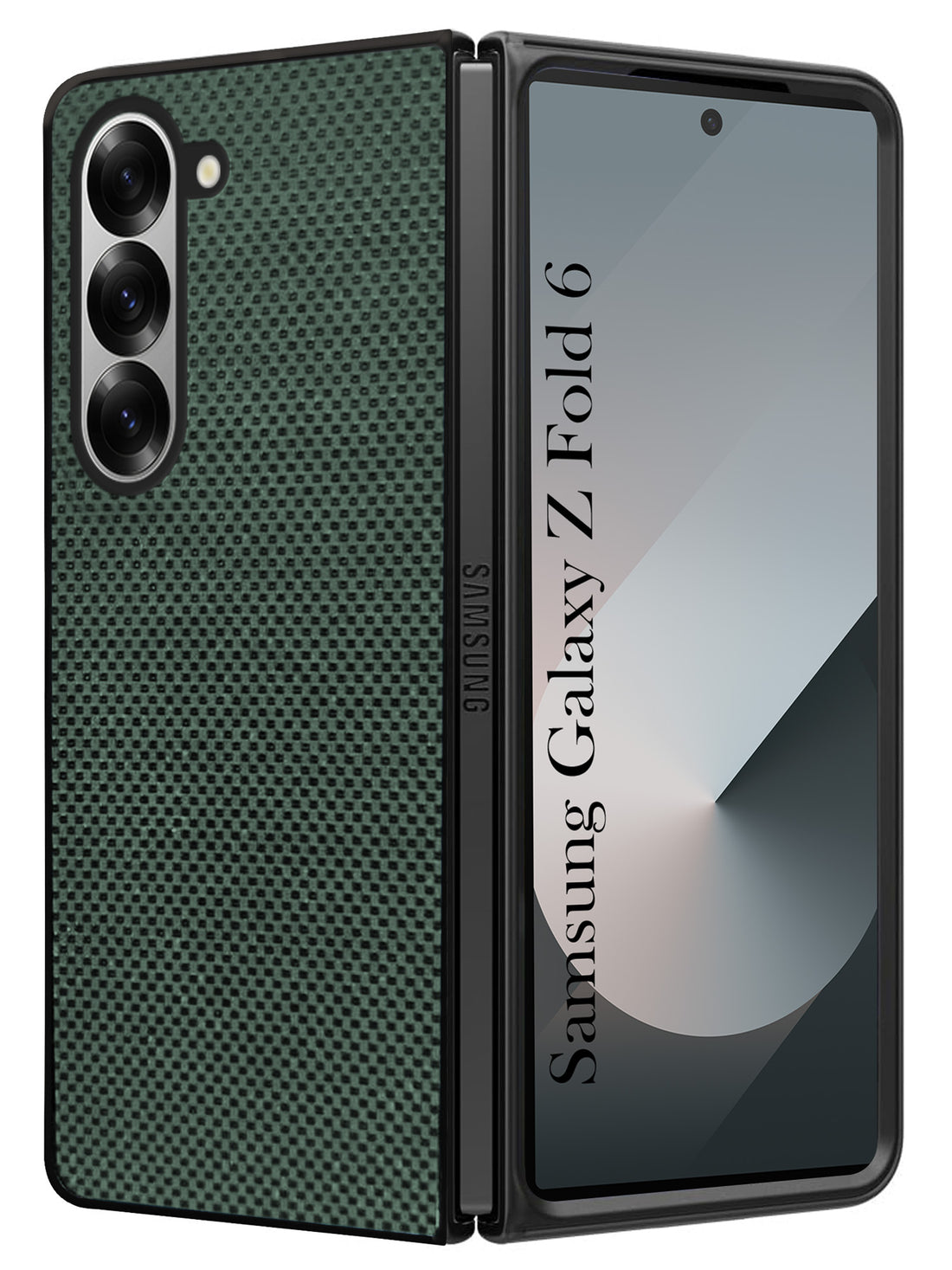 For Samsung Galaxy Z Fold 6 5G Back Flip Case Cover (Craft Printed Design | Hybrid Texture | Inside Microfiber Cloth)