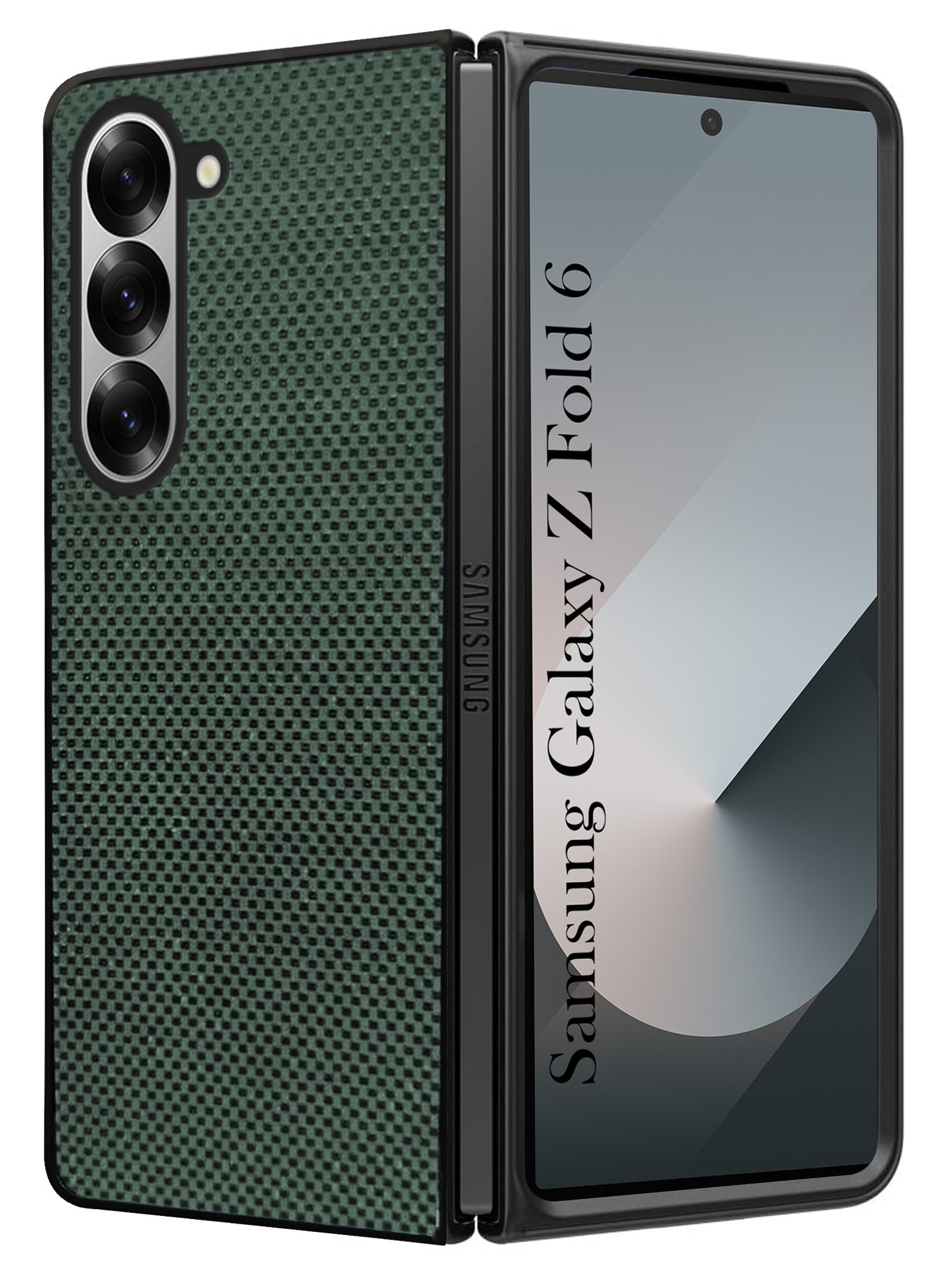 For Samsung Galaxy Z Fold 6 5G Back Flip Case Cover (Craft Printed Design | Hybrid Texture | Inside Microfiber Cloth)