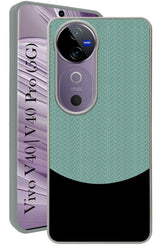 For Vivo V40 | Vivo V40 Pro Back Cover Case (Elegant PU Leather Finish | Premium Minimalist Professional | Camera Protection Bump)