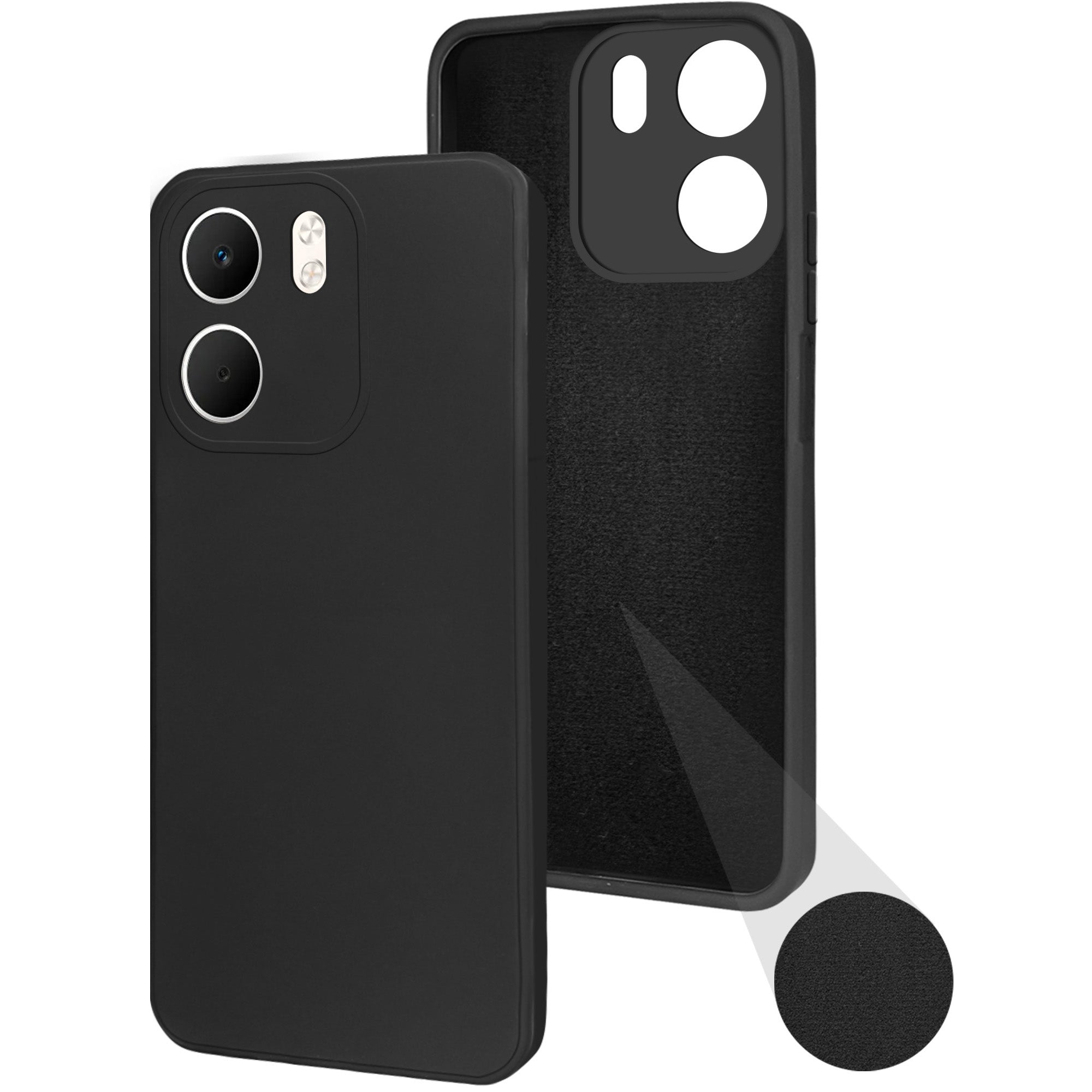 For Oppo A5X Back Cover Case (Matte Finish Silicone with Inside Fiber cloth) (Matte Finish Silicone with Inside Fiber cloth)