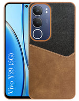 For Vivo Y29 Back Cover Case (Dual PU Leather Stitch | Professional Minimalist | Soft and Flexible)