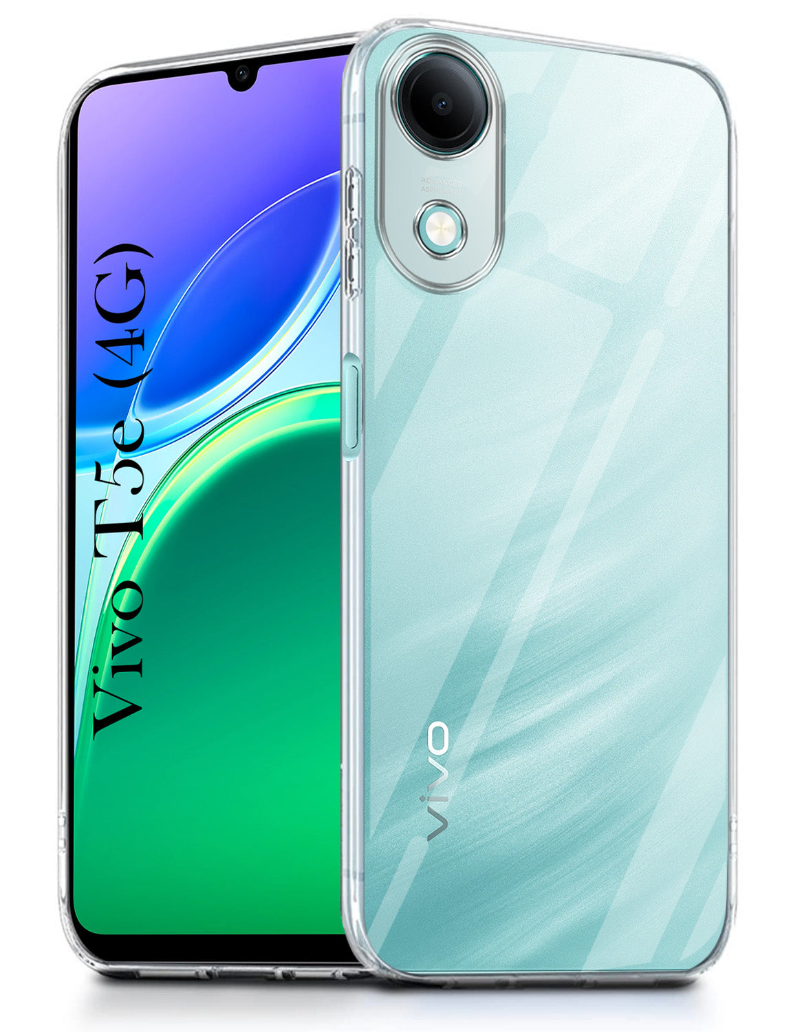 For Vivo T5e 4G Back Cover Case Silicone (Clear Shockproof Case with Camera Protection | Soft and Flexible | Transparent)
