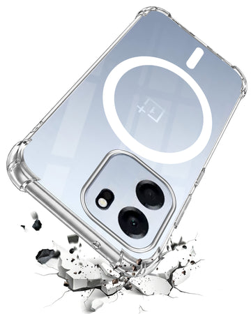 For Oneplus Nord CE 6 Back Cover Shockproof Crystal-Clear (Magsafe Wireless Support | Drop & Camera Protection | Hard Polycarbonate)