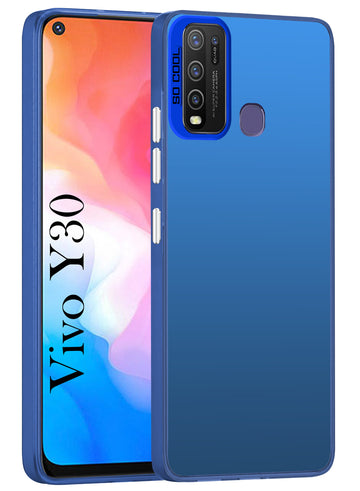 For Vivo Y30 Hard Back Cover Case (Velvet Touch | Professional Glossy Finish | Camera Protection Bump)