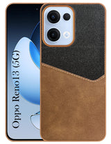 For Oppo Reno13 | Oppo Reno 13 Back Cover Case (Dual PU Leather Stitch | Professional Minimalist | Soft and Flexible)