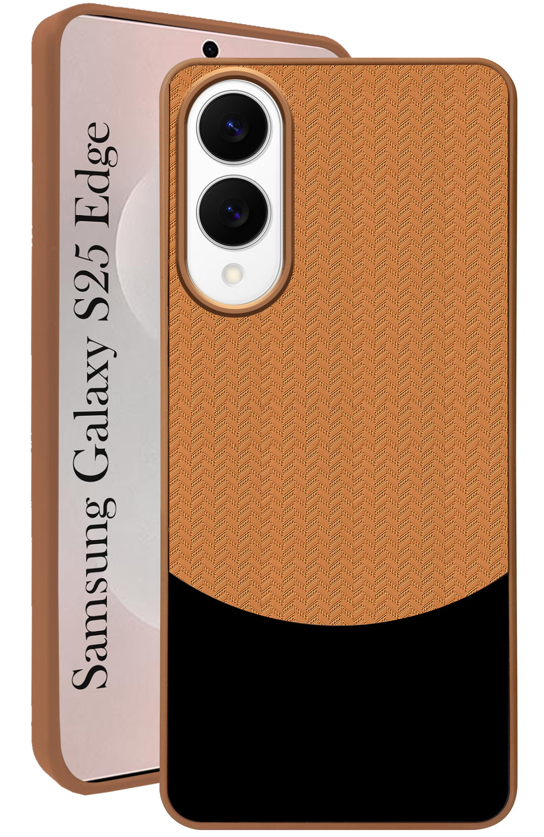 For Samsung Galaxy S25 Edge Back Cover Case (Elegant PU Leather Finish | Premium Minimalist Professional | Camera Protection Bump)