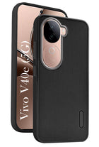 For Vivo V40e Back Cover Case ( Textured Grip Design | Camera Protetion | Slim and Light Weight | Soft Touch and Feel | Black )