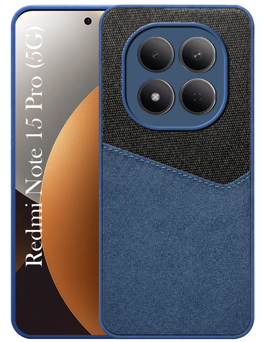 For Xiaomi Redmi Note 15 Pro 5G Back Cover Case (Dual PU Leather Stitch | Professional Minimalist | Soft and Flexible)