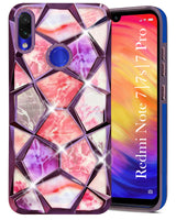 For Redmi Note 7 | Note 7S | Note 7 Pro Back Cover Case (Dual Design Glitter Sparkle and Detachable Diamond Print Case | Soft and Flexible)