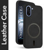 For Oneplus Nord CE 5 Back Cover Case Leather Finish (MagSafe Compatible Wireless Charging | Soft Touch | Camera Bump Protection)
