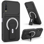For Vivo Y20 | Y20i Back Case Cover Metallic (Hybrid Armor Kickstand | MagSafe Compatible | Camera Protection Shockproof)