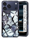 For iPhone 17 Pro | iPhone 18 Pro Back Cover Case 3D Silicone Compatible (Dual Design Glitter Sparkle and Detachable Diamond Print Case | Soft and Flexible)