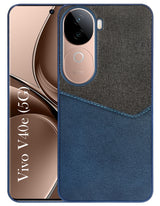 For Vivo V40e Back Cover Case (Dual PU Leather Stitch | Professional Minimalist | Soft and Flexible)