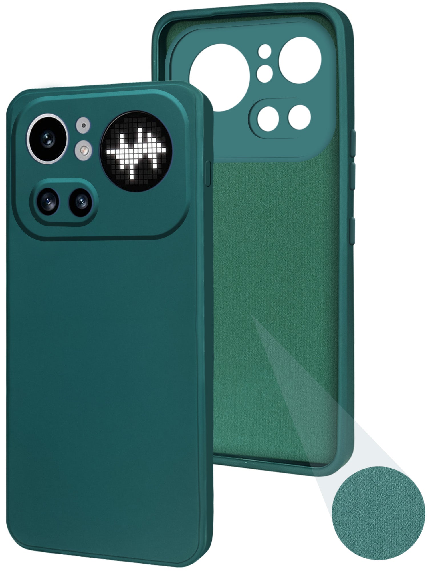 For Nothing Phone 4A Pro 5G Back Cover Case (Matte Finish Silicone with Inside Fiber cloth)