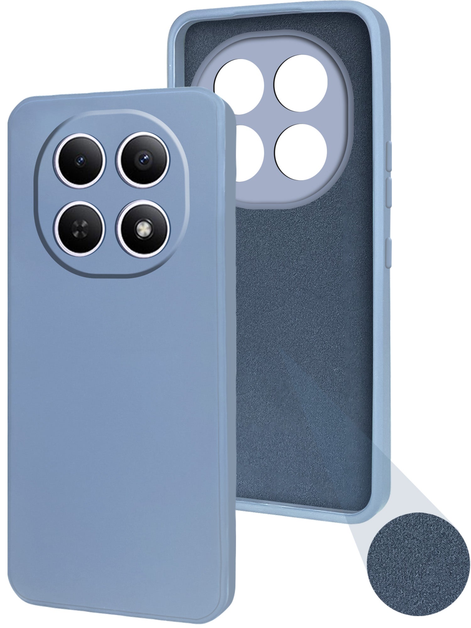 For Xiaomi Redmi Note 15 5G Back Cover Case (Matte Finish Silicone with Inside Fiber cloth)