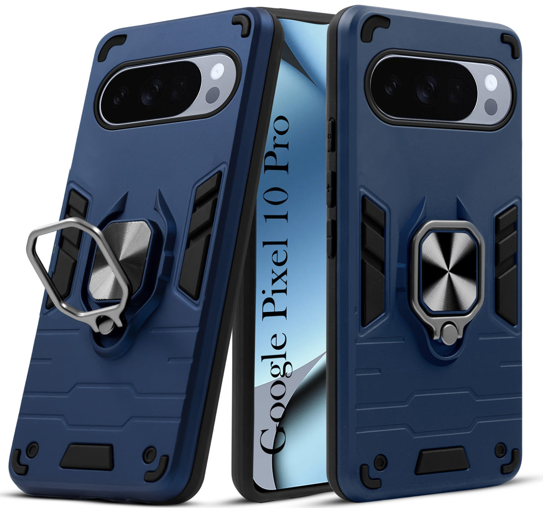 For Google Pixel 10 Pro  Back Cover Case (Shockproof Dual Layer Polycarbonate |Ring Holder Kickstand)
