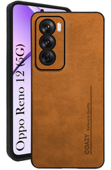 For Reno12 5G | Oppo Reno 12 5G Back Cover Case(Professional Vegan Leather | Camera Protection | Slim & Soft)