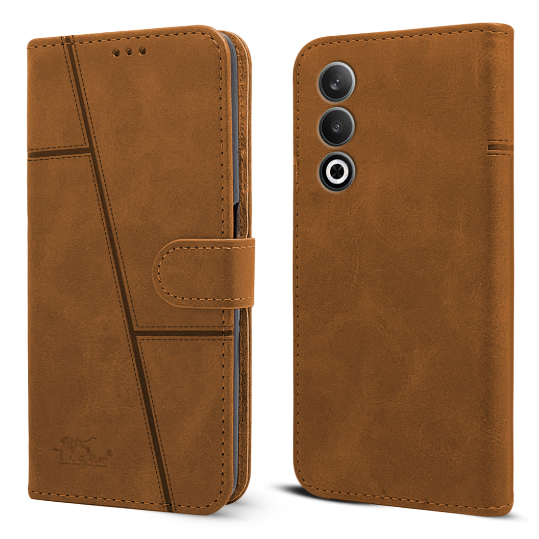 For Oneplus Nord CE 4 Flip Cover Case (Stitched Leather with Magnetic Closure)