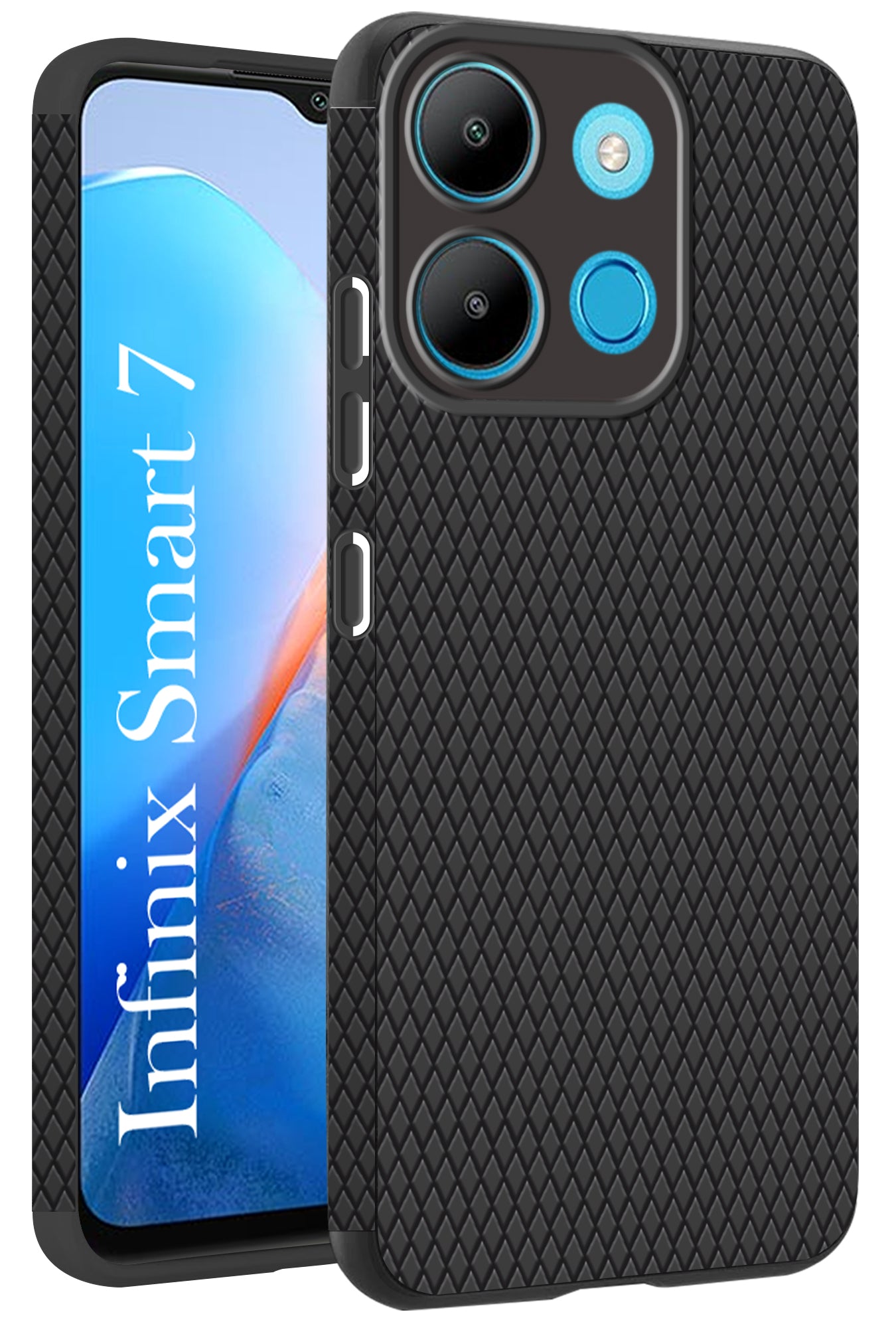 For Infinix Smart 7 Back Cover Case (Liquid Silicone | Side Grip | Camera Protection)