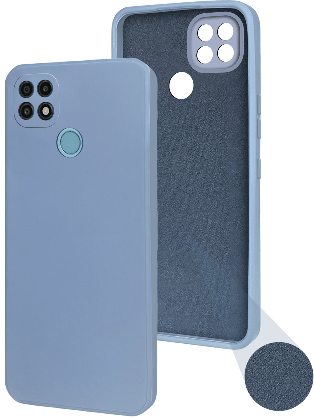 For Realme Narzo 50A Back Cover Case ( Matte Finish Silicone with Inside Fiber cloth)