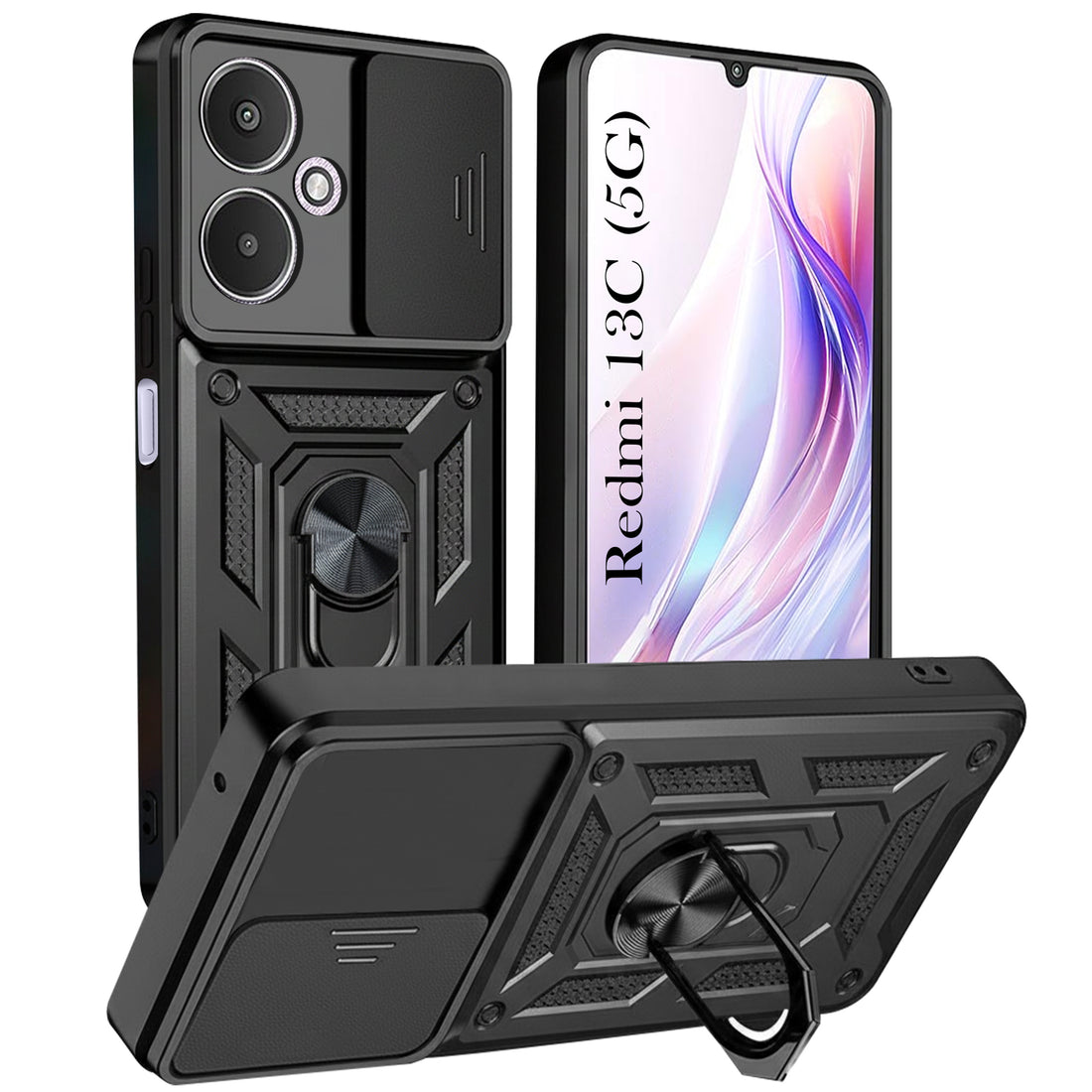 For Xiaomi Redmi 13C 5G Back Case Cover (Hybrid Dual Armor Polycarbonate)