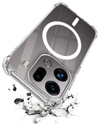 For Oppo Find X9 Pro Back Cover Shockproof Crystal-Clear (Magsafe Wireless Support | Drop & Camera Protection | Hard Polycarbonate)