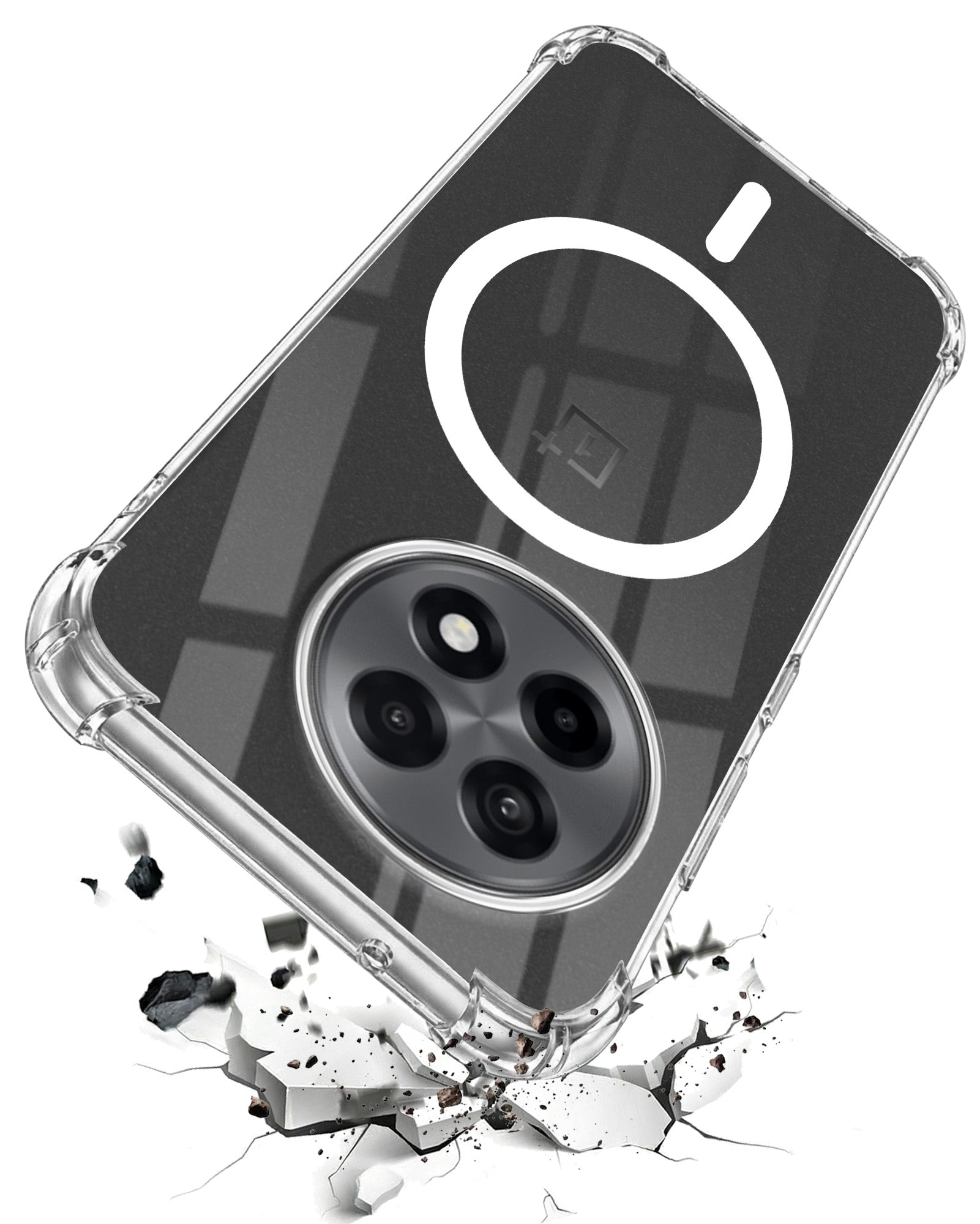 For OnePlus 13R 5G Back Cover Shockproof Crystal-Clear (Magsafe Wireless Support | Drop & Camera Protection | Hard Polycarbonate)