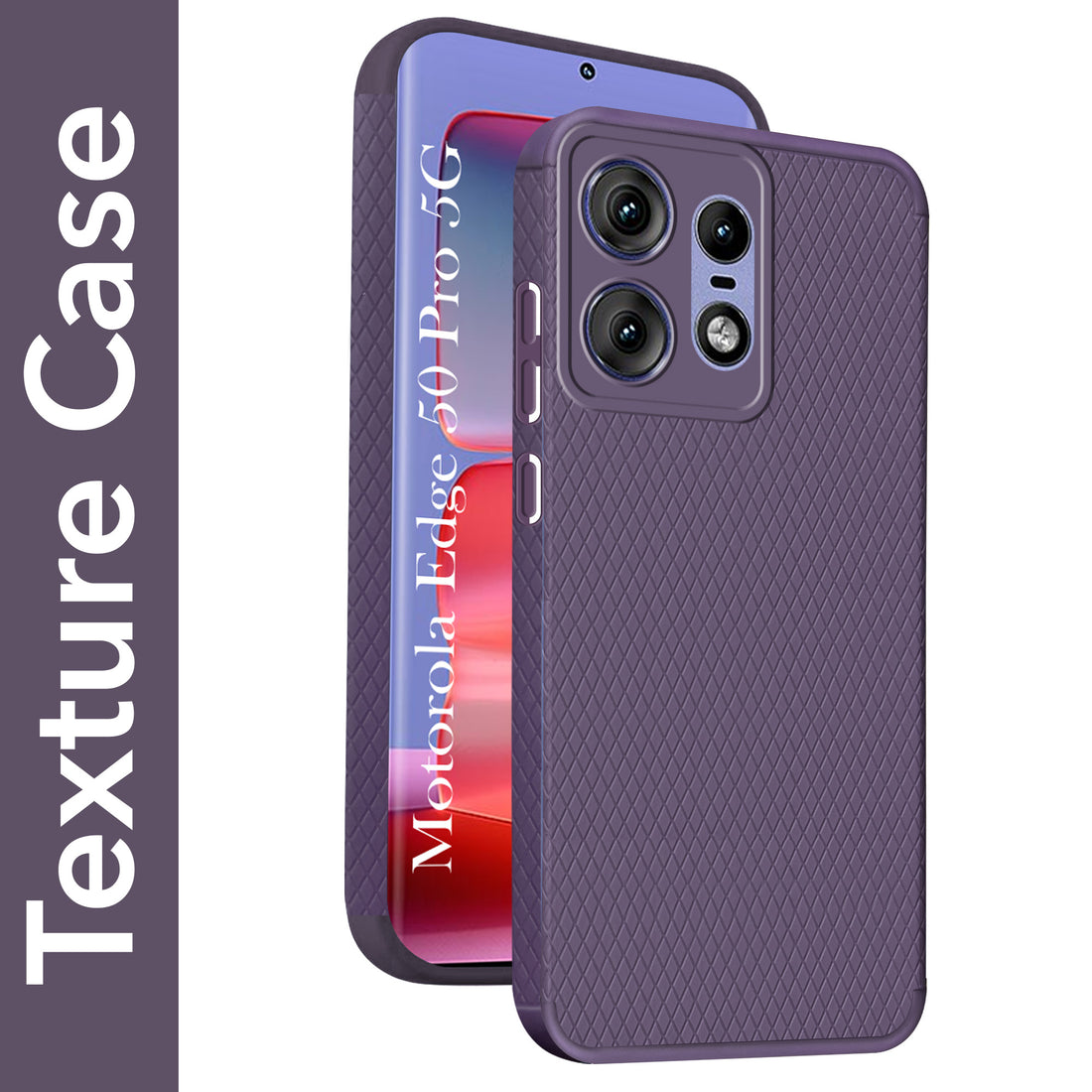 For Motorola Moto Edge 50 Pro Back Cover Case (Liquid Silicone | Side Grip | Camera Protection)