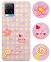 For Vivo Y33s Back Cover Case (3D Cute Cartoons | Hard Back Side Soft | Matte Premium Finish | HD Printing)