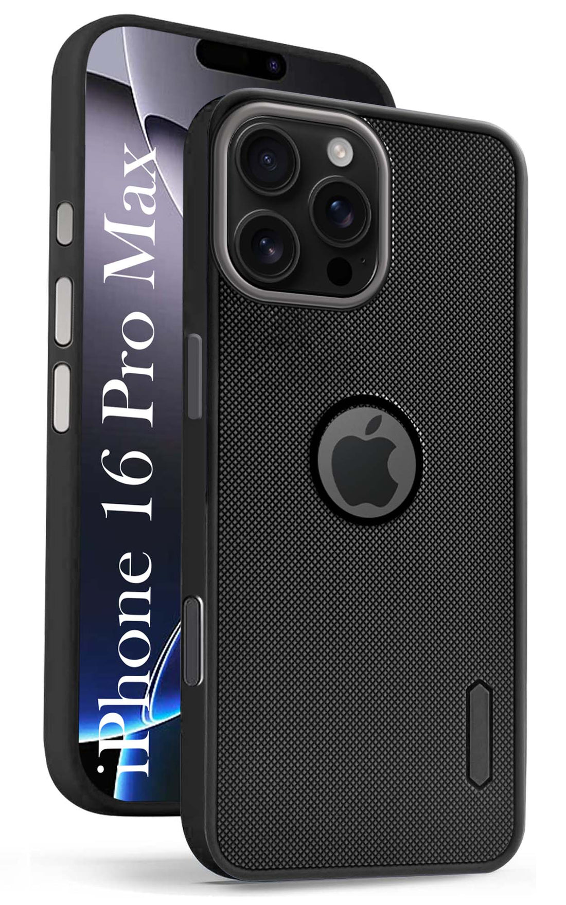 For Apple iPhone 16 Pro Max Back Cover Case ( Textured Grip Design | Camera Protetion | Slim and Light Weight | Soft Touch and Feel)