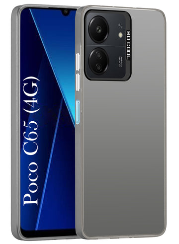 For Poco C65 Hard Back Cover Case (Velvet Touch | Professional Glossy Finish | Camera Protection Bump)