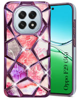 For Oppo F29 Back Cover Case ( Dual Design Glitter Sparkle and Detachable Diamond Print Case | Soft and Flexible)
