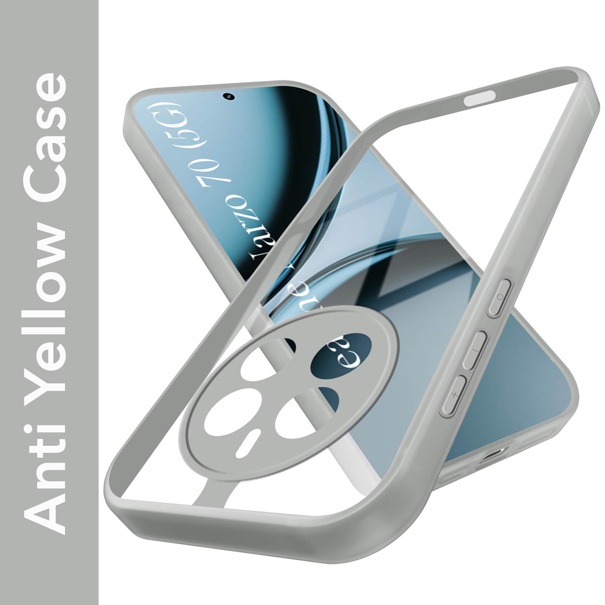 For Realme Narzo 70 5G Back Cover Case (Lifetime Anti Yellow | Anti Scratch | Crystal Clear Shockproof)