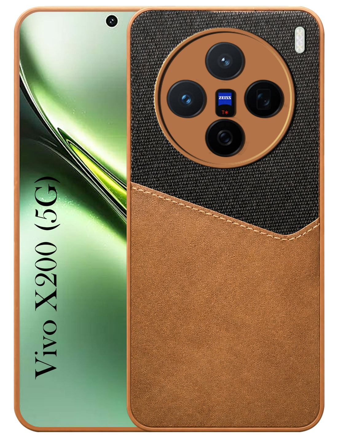 For Vivo X200 Back Cover Case (Dual PU Leather Stitch | Professional Minimalist | Soft and Flexible)