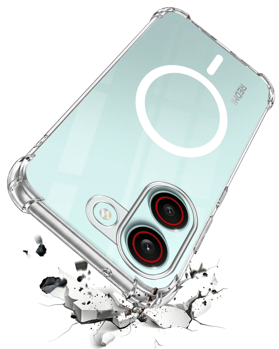 For Redmi Turbo 5 Back Cover Shockproof Crystal-Clear (Magsafe Wireless Support | Drop & Camera Protection | Hard Polycarbonate)
