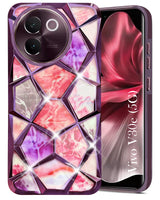 For Vivo V30e 5G Back Cover Case ( Dual Design Glitter Sparkle and Detachable Diamond Print Case | Soft and Flexible)