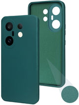 For Vivo X200 FE Back Cover Case (Matte Finish Silicone with Inside Fiber cloth)