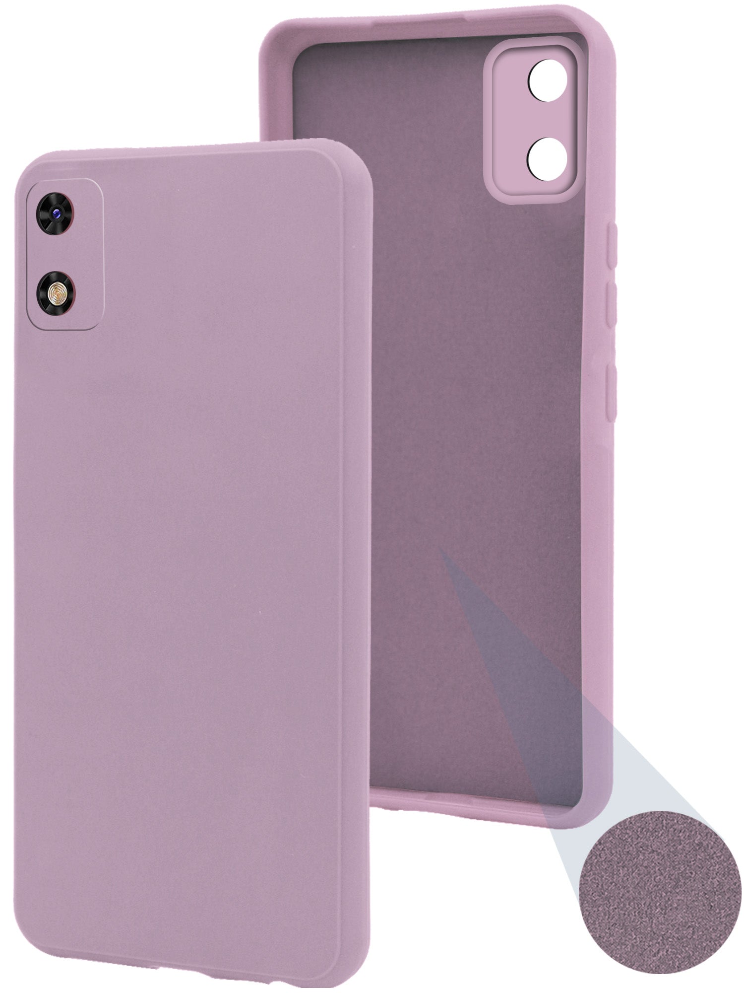 For Itel A23 Pro Back Cover Case (Matte Finish Silicone with Inside Fiber cloth)