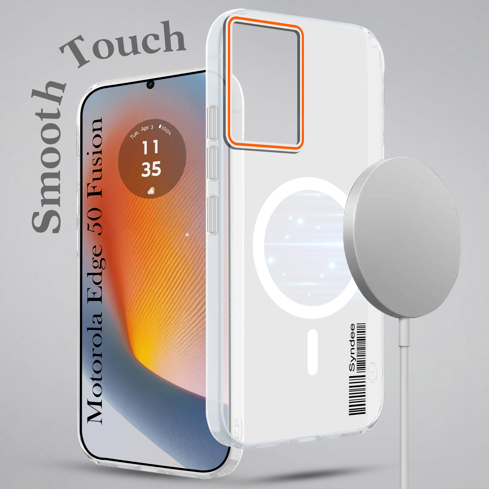 For Motorola Moto Edge 50 Fusion Back Cover Case (Soft Touch | Camera Bump Protection | MagSafe Compatible | Matte Finish)