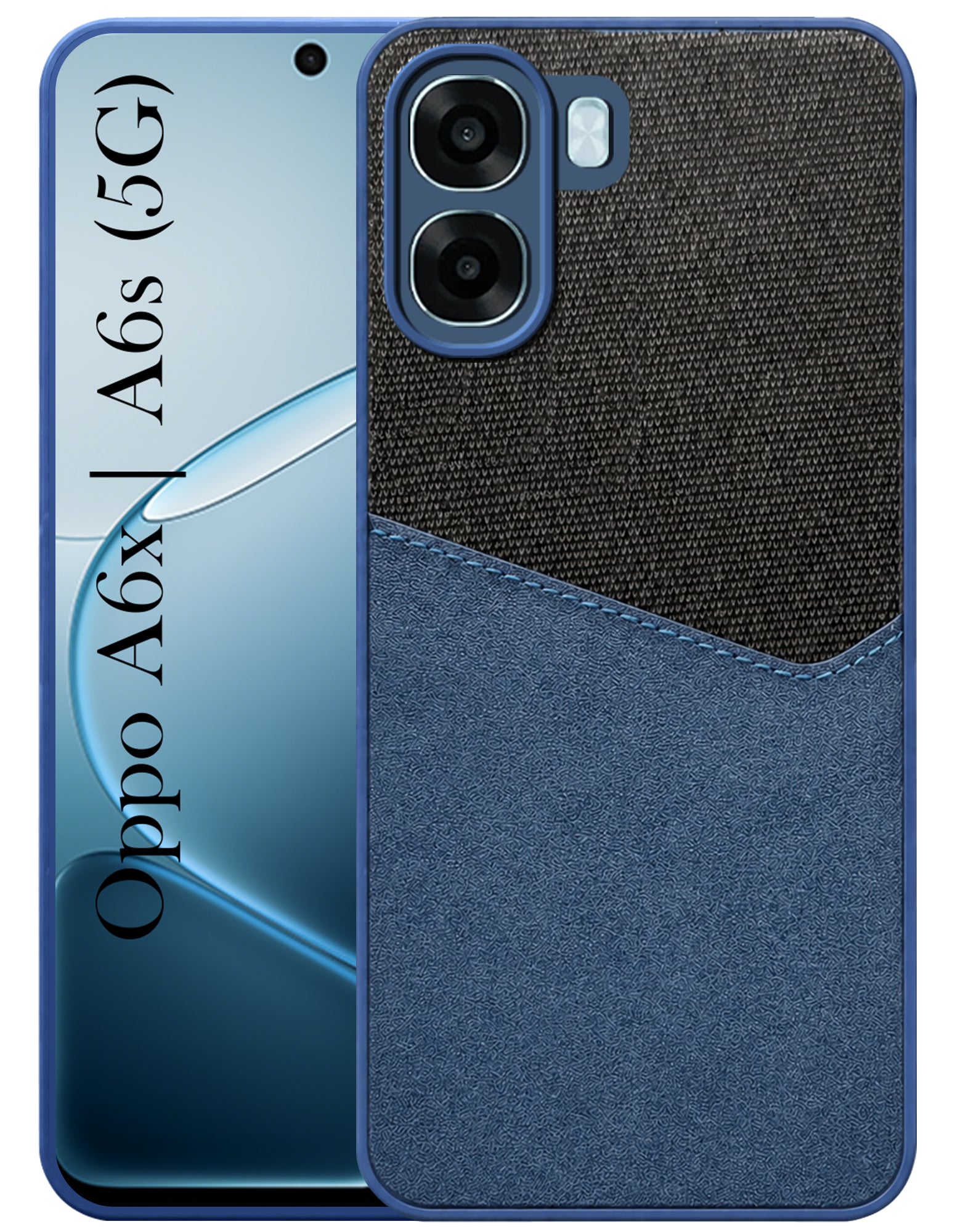 For Oppo A6X | Oppo A6S Back Cover Case (Dual PU Leather Stitch | Professional Minimalist | Soft and Flexible)
