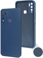 For Vivo Y50 Back Cover Case ( Matte Finish Silicone with Inside Fiber cloth)