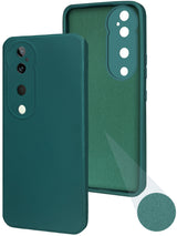For Vivo T3 Ultra  Back Cover Case ( Matte Finish Silicone with Inside Fiber cloth)
