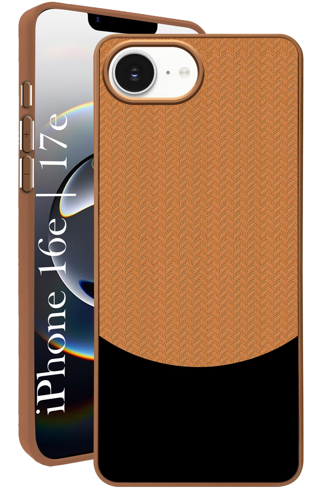 For  Apple iPhone 16e | Apple iPhone 17e Back Cover Case (Elegant PU Leather Finish | Premium Minimalist Professional | Camera Protection Bump)